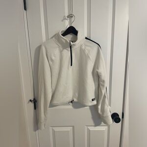 White Calvin Klein Fleece Quarter Zip